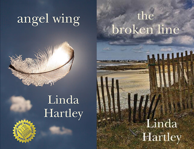 Book covers: Angel Wing and The Broken Line